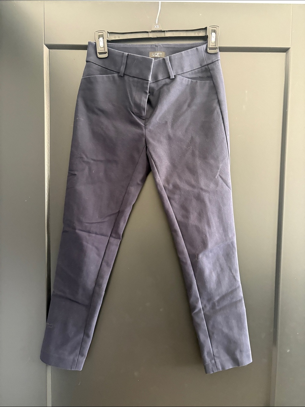 LOFT Navy Slim Straight Chinos